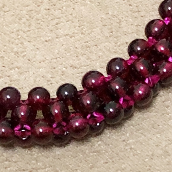 Rhodolite Garnet Bead Bracelet - Picture 2 of 3